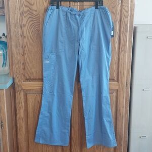 Cherokee Workwear NWT Core Stretch Drawstring Scrub Pants 4044 Blue Size Medium